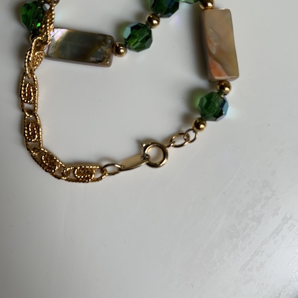 VTG Napier Orange Abalone/Green Tourmaline Necklac - Picture 7 of 7